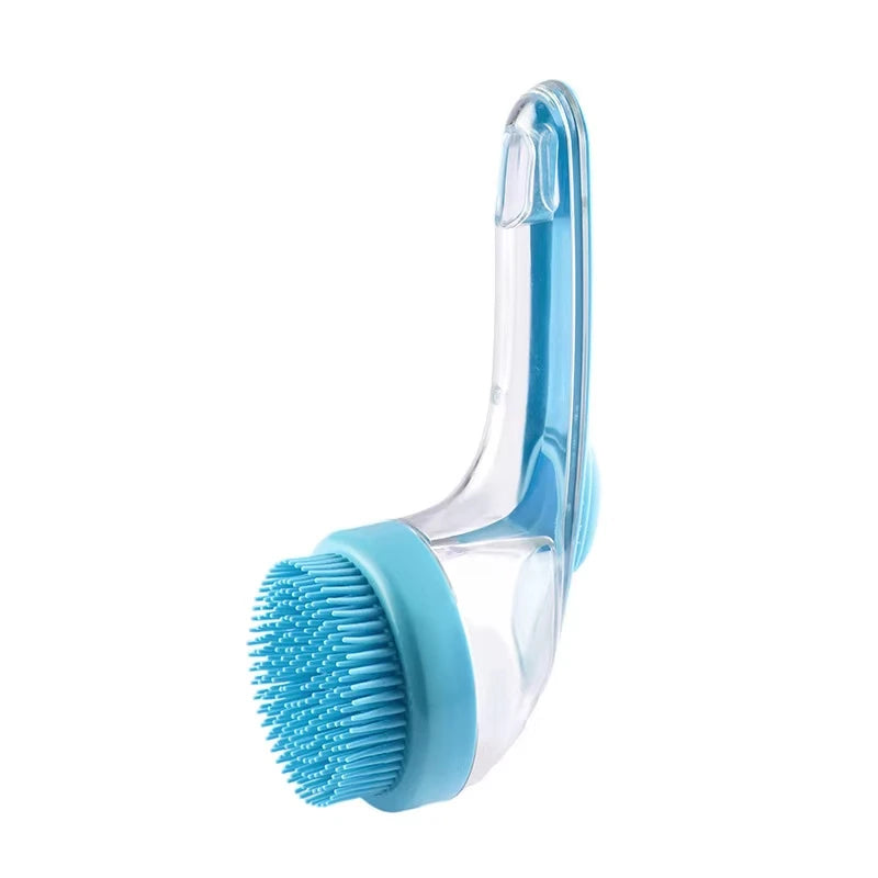 Long-Handle Pet Bath Brush - Soft Silicone Grooming Comb – photo 7