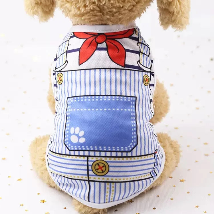 Dog Summer T-Shirt Vest - Soft Cartoon Print Pet Shirt - photo 8