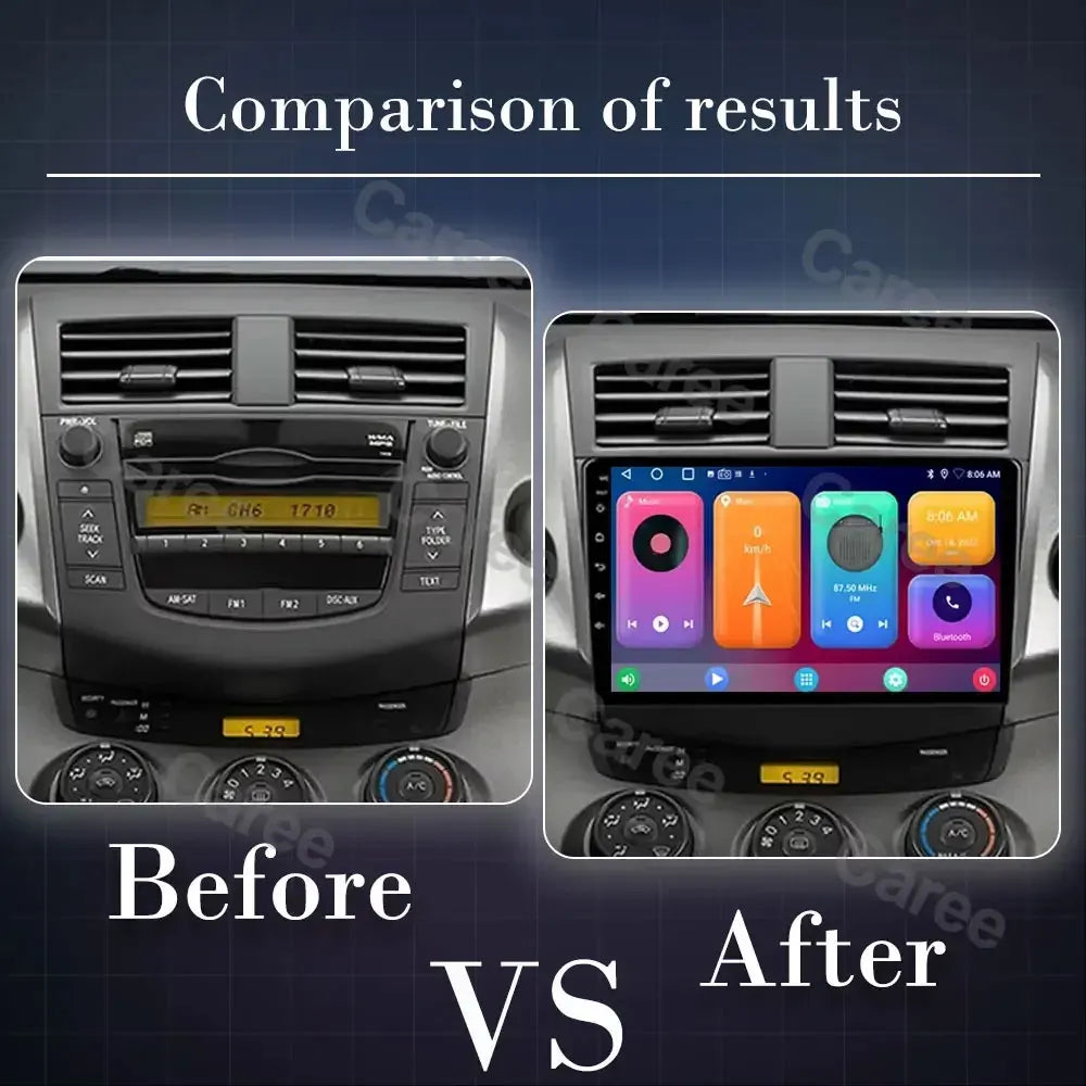 Android Carplay Auto For Toyota RAV4 Rav 4 2005 - 2009 2010 2011 2012 2013 Car Radio Multimedia GPS Player Stereo WIFI 4G BT DSP