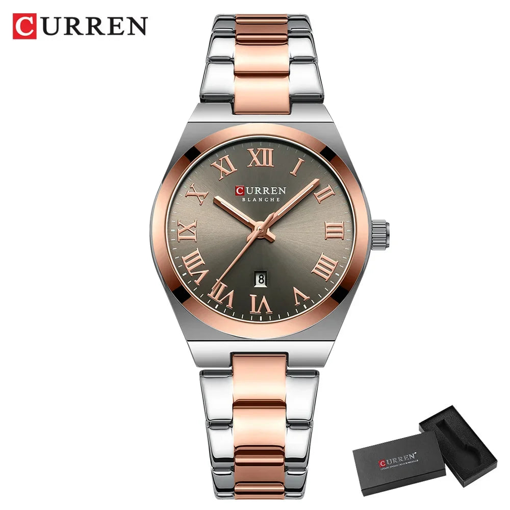 Stylish Waterproof Women’s Stainless Steel Bracelet Watch