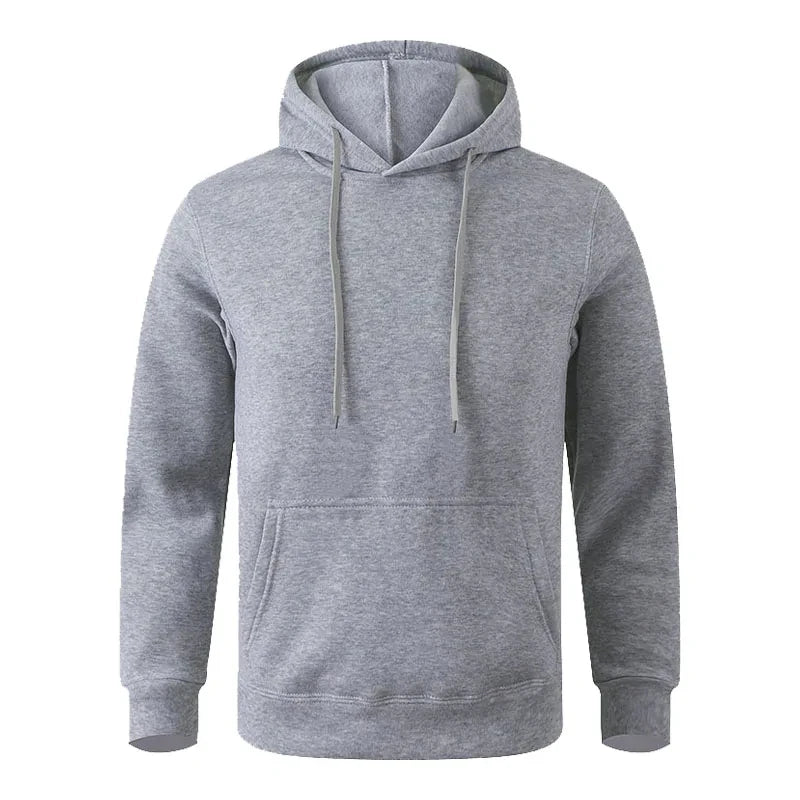 Unisex Minimalist Fleece Hoodie - Casual Black and White Pullover - photo 12