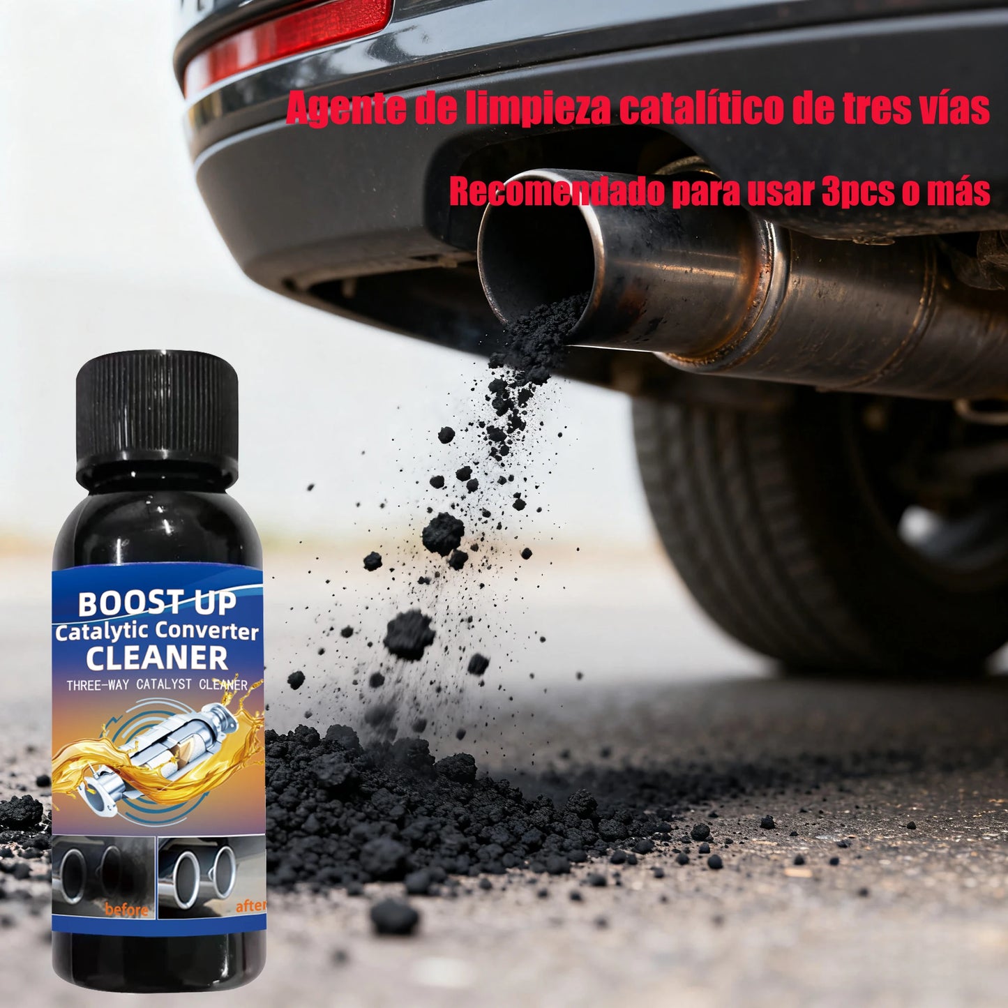 Catalytic Converter & Engine Cleaner – Reduce Emissions, Boost Performance & Clean CSV Accelerators | 30ml (3-Pack)
