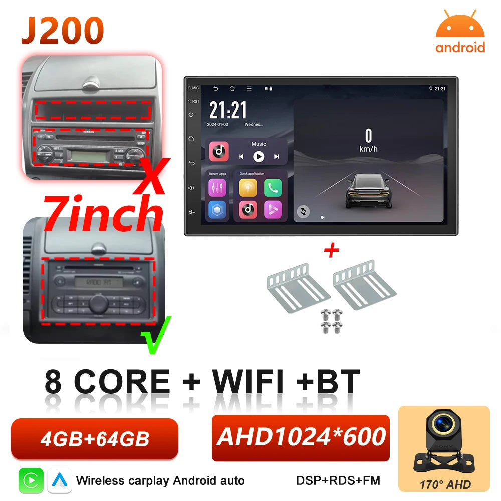 Android 16 Auto Car Radio For Nissan Note 2004 2005 2006 2007 2008 - 2012 Carplay Multimedia Player GPS Navigation DSP BT Stereo