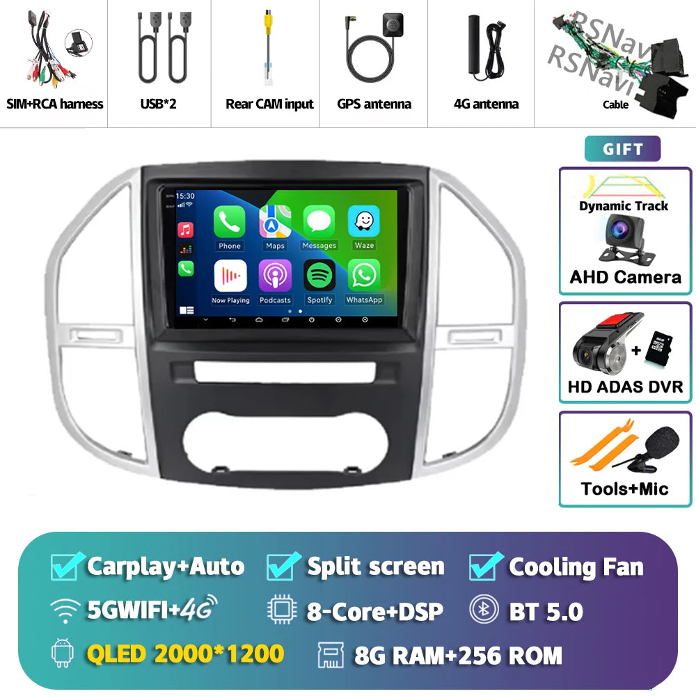 Android Car Radio Head Unit with CarPlay for Mercedes-Benz Vito W447 (2014-2020)