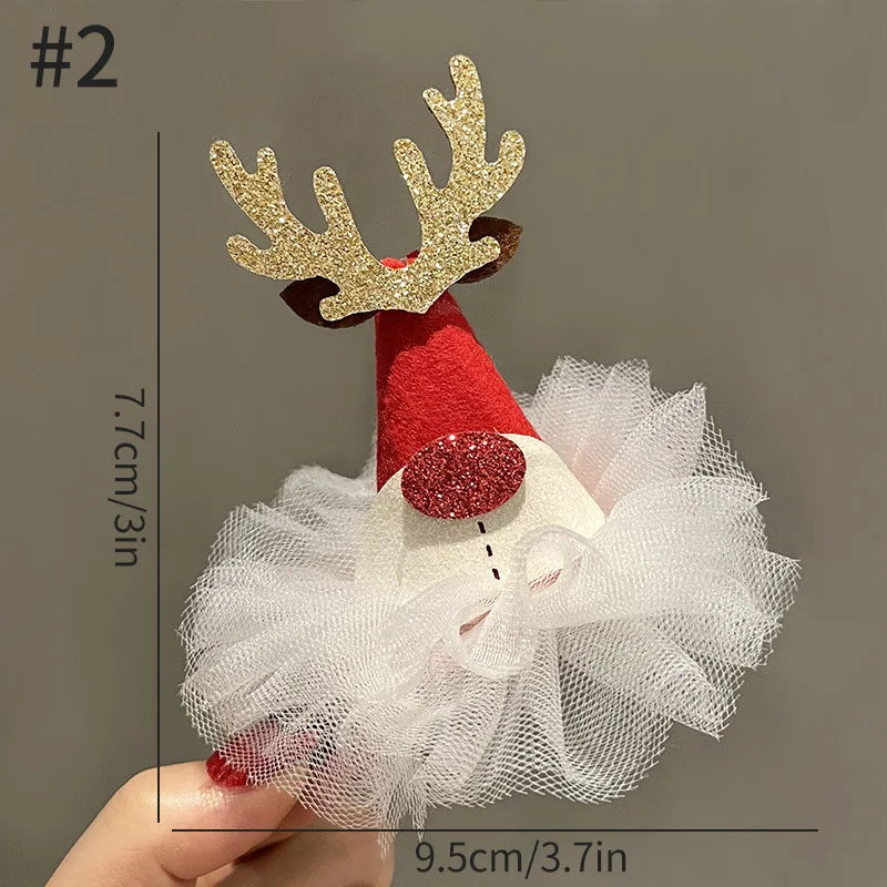 2026 Christmas Hair Clips Kawaii Christmas Headbands Hair Accessories Deer Ear Hairpin for Girl Photograph Prop Xmas Party Decor
