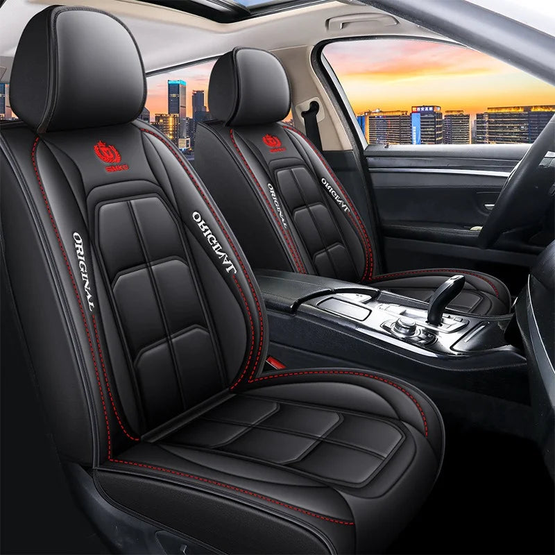 Universal Single Seat Cover For Car Front Driver Passenger Seat Leather Full Coverage Cushion Protector Auto Interior Decor