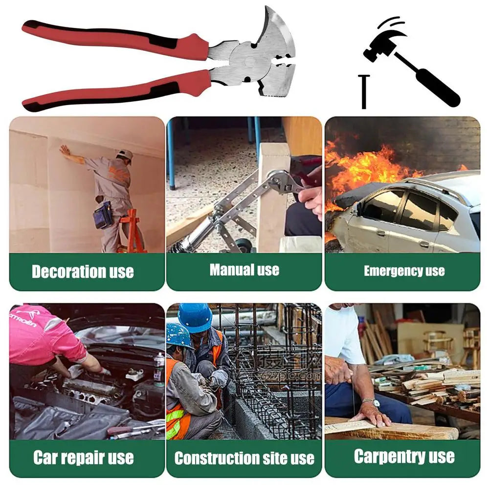 Fence Pliers Heavy Duty Fencing Pliers Wire Cutter Tool Heavy Duty Multifunctional Hand Tools With Hammer Head Nail Puller For