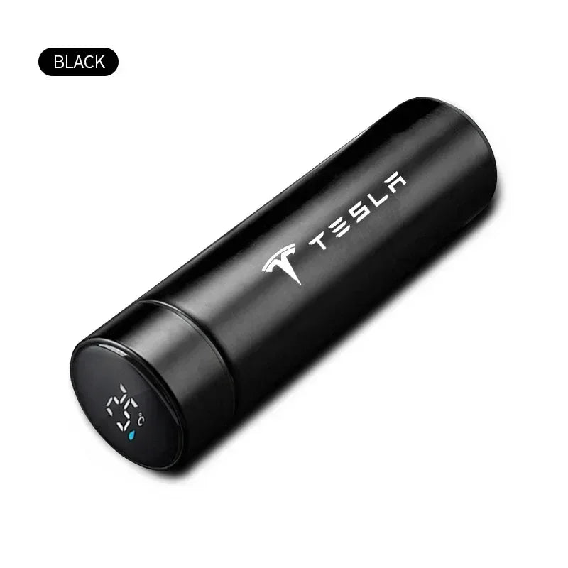 304 Stainless Steel Portable Car smart Thermos bottle with temperature display For TESLA MODEL X S 3 Y Car Emblem Accessories