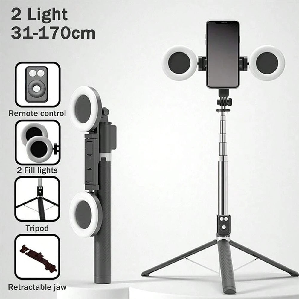 Multi-functional Selfie Stick Magnetic Mobile Phone Holder Live Broadcast Portable Anti-shake Handheld
