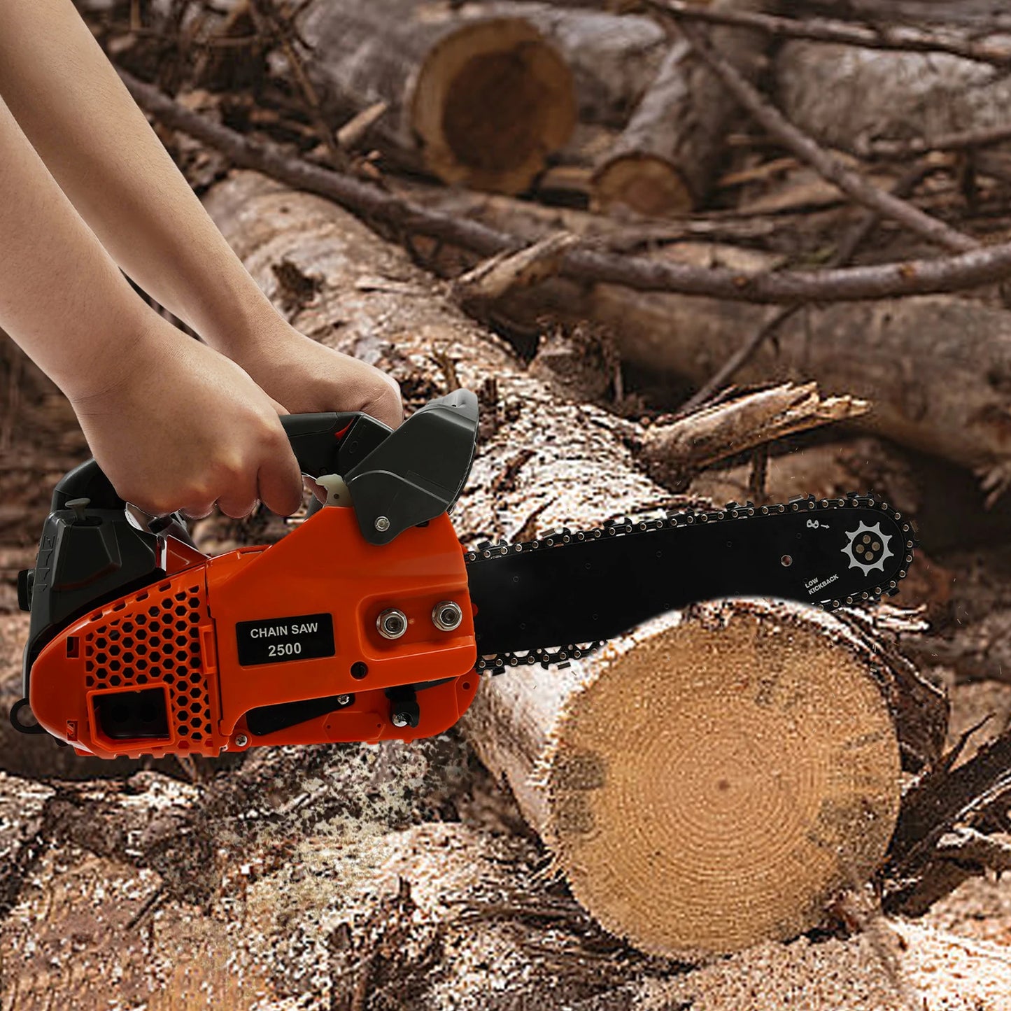 Top Handle Chainsaw Gasoline Chainsaw 2-Stroke Engine Chainsaw 12 Inch Gasoline Chainsaw 25.4Cc