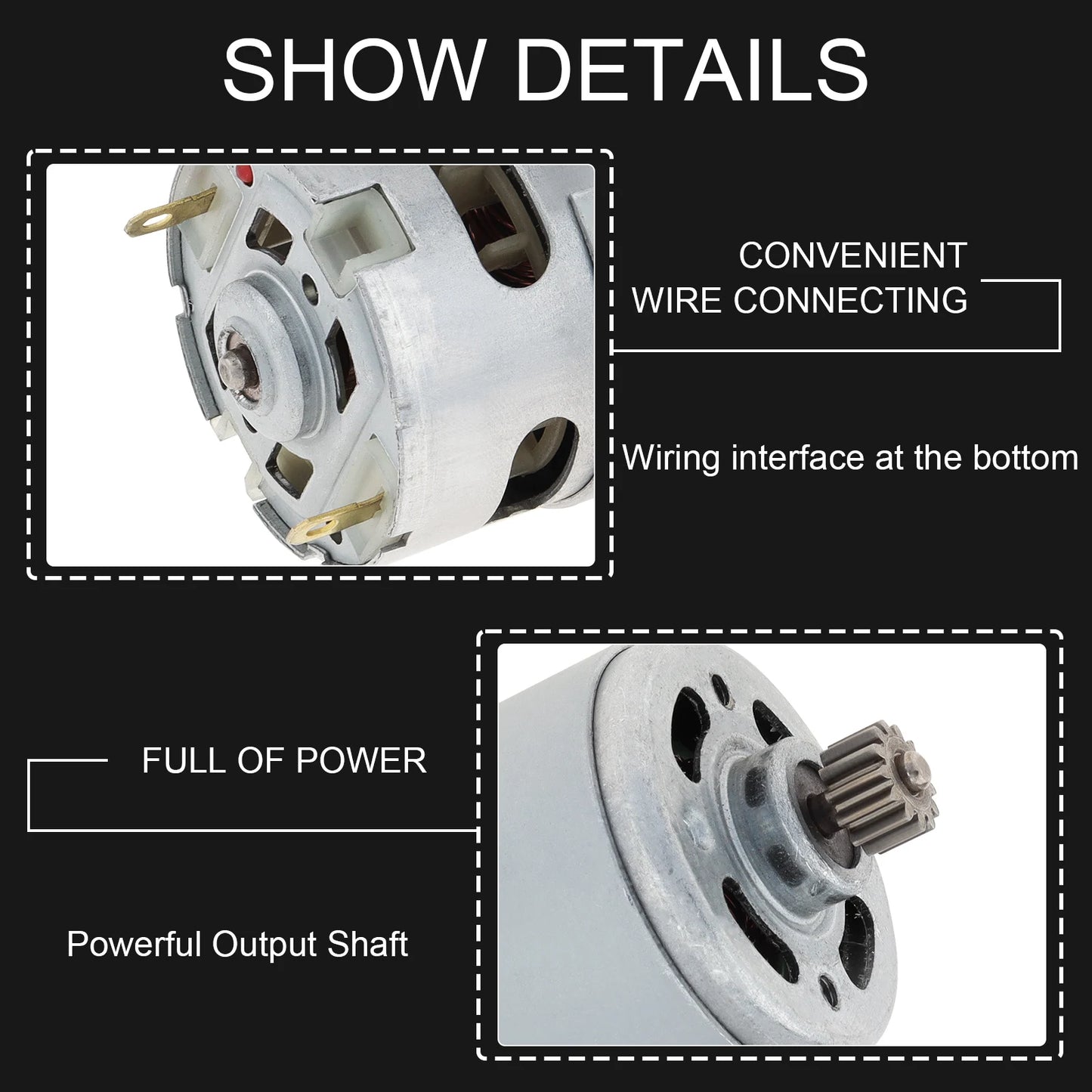 RS550 13 Teeth 18V DC Motor Micro Motor Fit for BOSCH GSR18-2-LI / PSB1800 LI-2 / Electric Drill Screwdriver