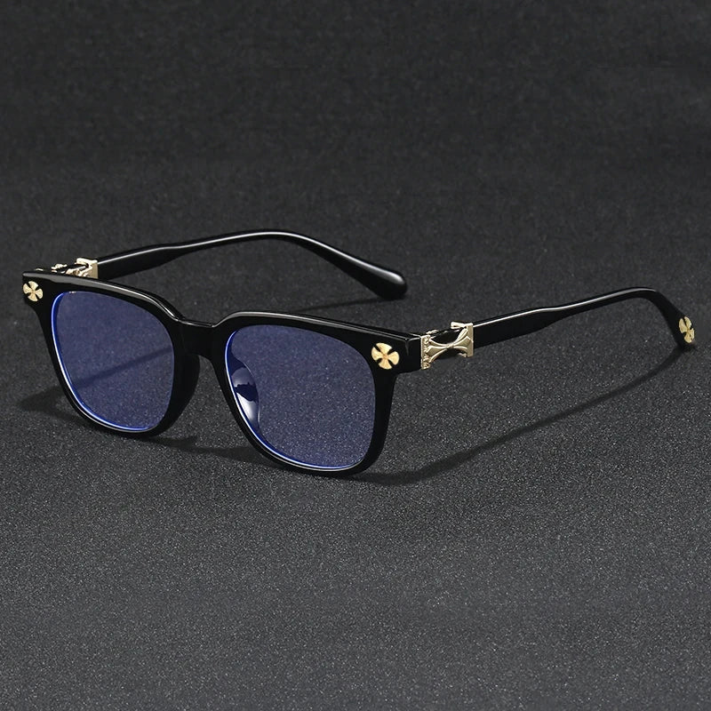 Oversized Blue Light Blocking Glasses for Women — Rhinestone