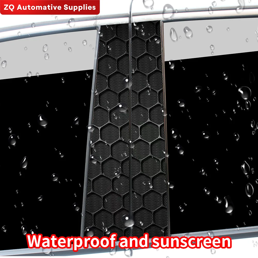 Honeycomb Car Stickers Auto B Pillar Waterproof Funny Decoration Cover Scratches Sunscreen Car Doors Pillar Vinyl Decals