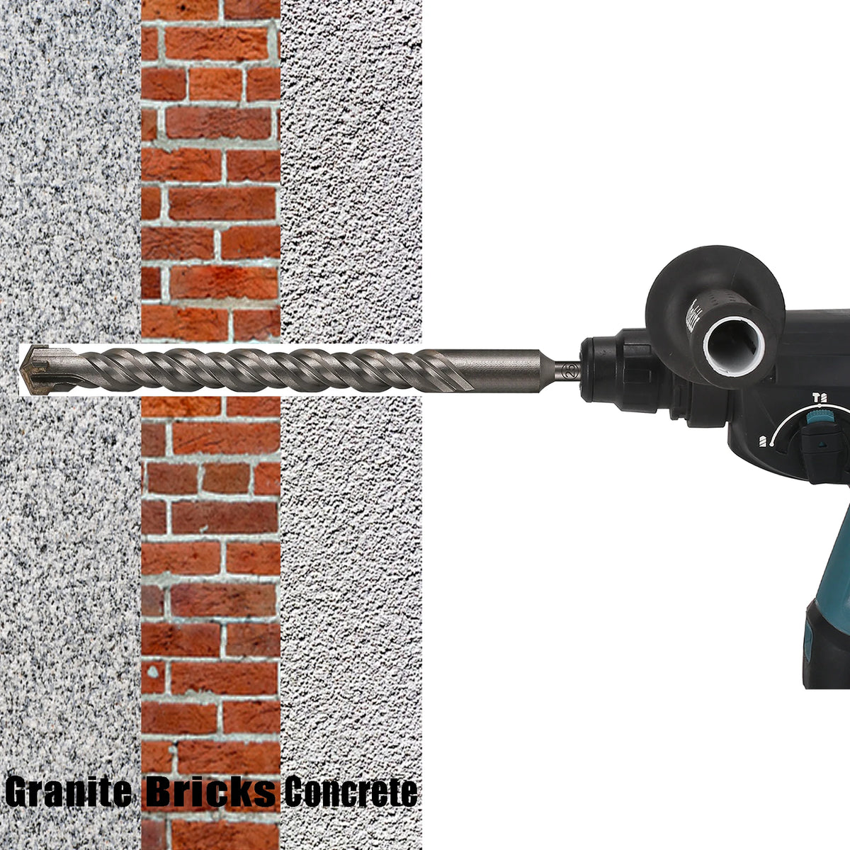 SDS Plus Cross Hammer Drill Bit 110-500mm, 4-Blade Concrete