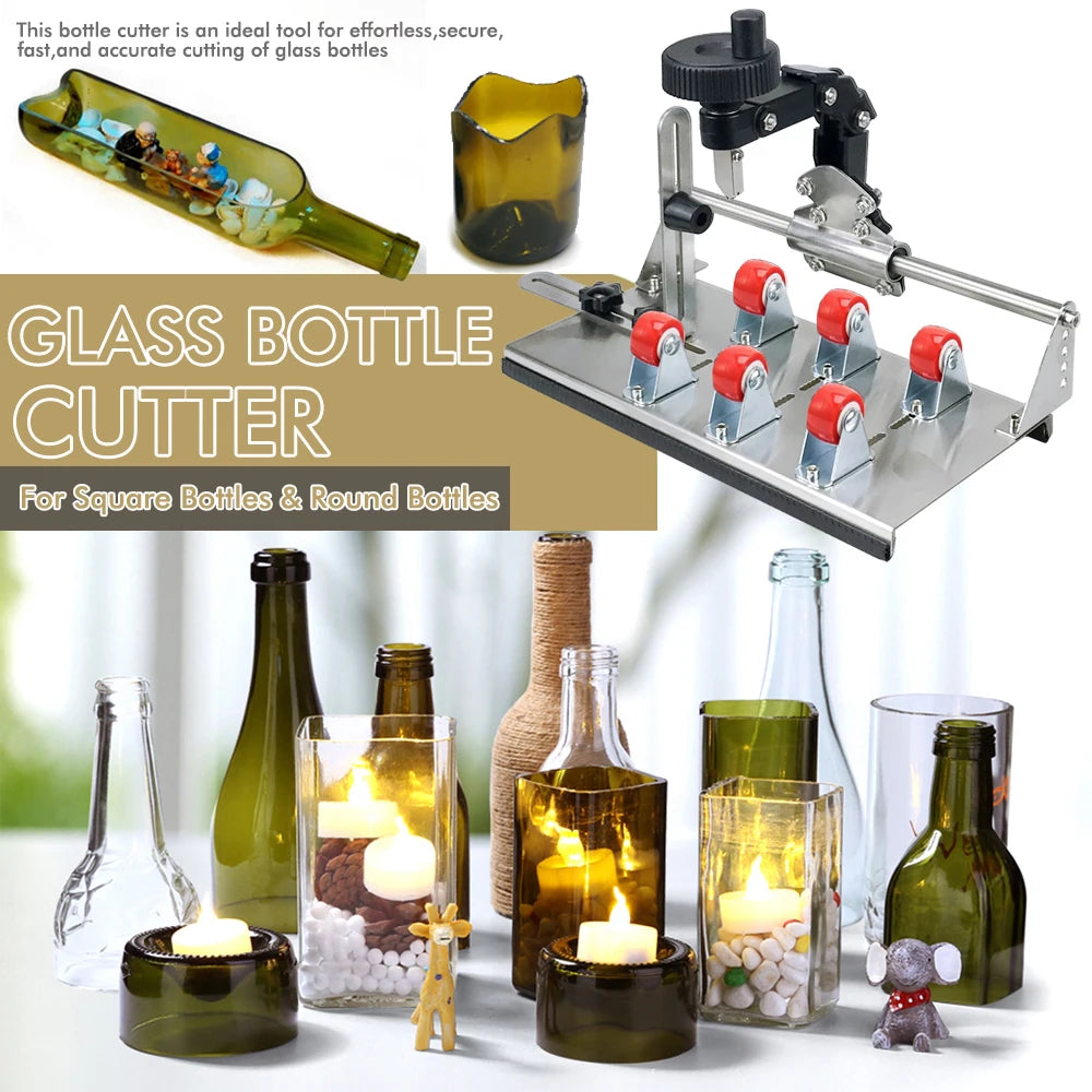 Glass Bottle Cutter Kit, DIY Round & Square Bottle Cutting Tool