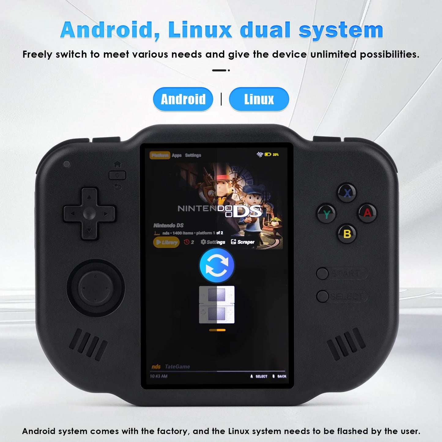 AMPOWN MagicX Mini Zero 40 Handheld Game Players Consoles 4.0 Inch IPS Touch Screen Portable Retro Video Game Android System