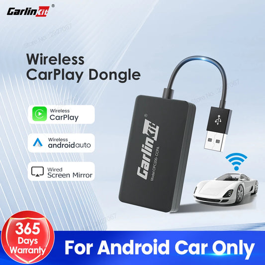 CarlinKit Wired & Wireless CarPlay Adapter — USB Android Auto Dongle with MirrorLink Support