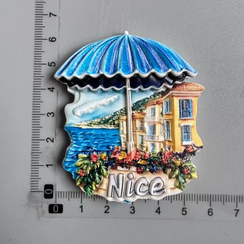 France  Paris Fridge Magnet Souvenir Carcassonne Cannes Imanes Para Riviera Arch of Triumph NICE Magnetic Stickers Home Decor
