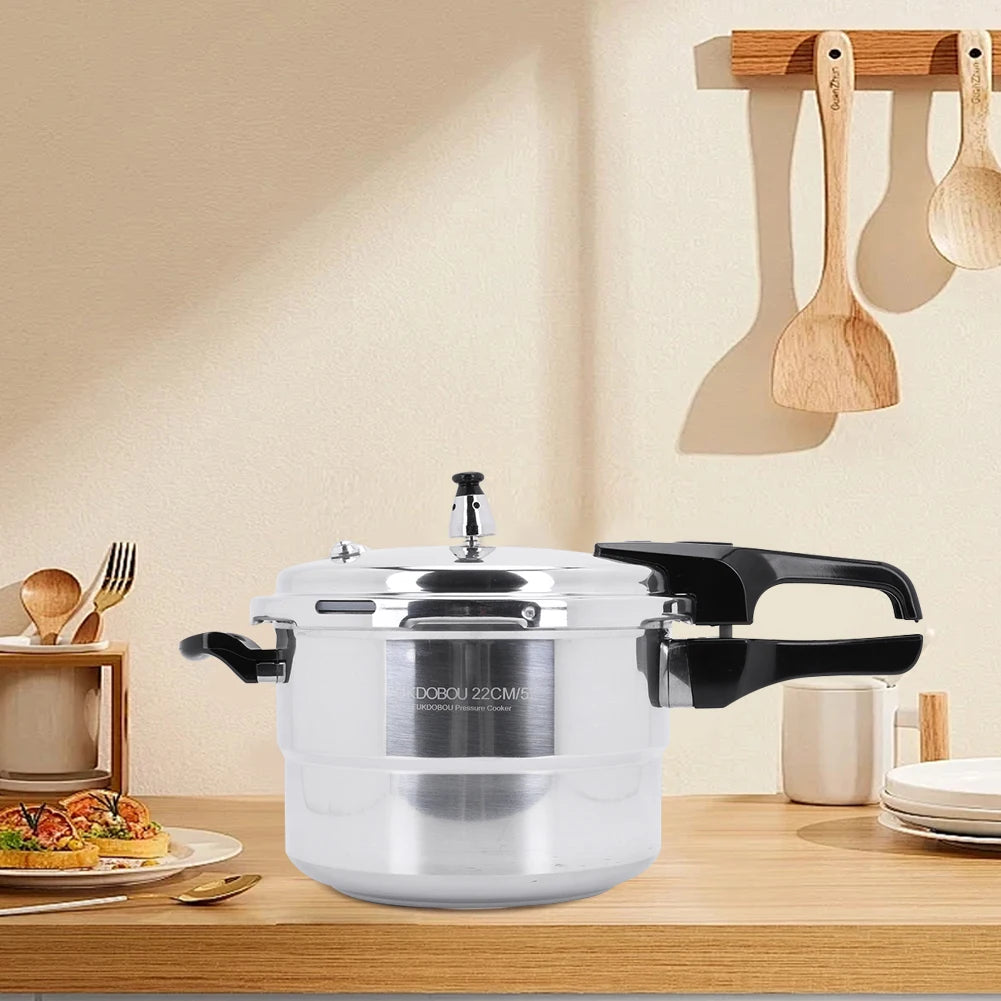 Large Aluminum Pressure Cooker with Steaming Plate - Fast Cooking