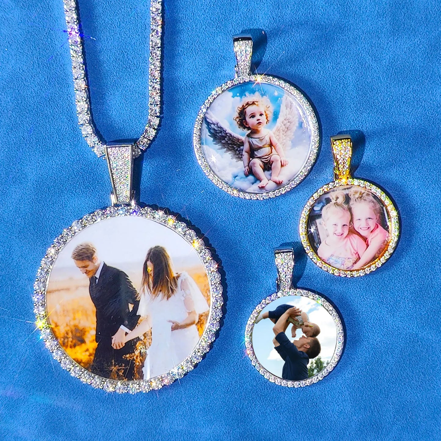 Circle Chain Picture Customiz Photo Necklace Men Women Personalized Jewelry Customized Any Picture Pendant Mothers or Lover Gift