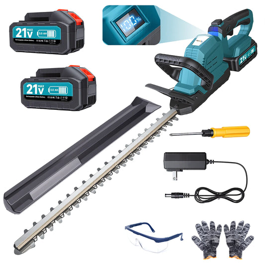 XYSD 20" Cordless Hedge Trimmer – 3000RPM with Battery & 180° Rotatable Head for Yard & Garden