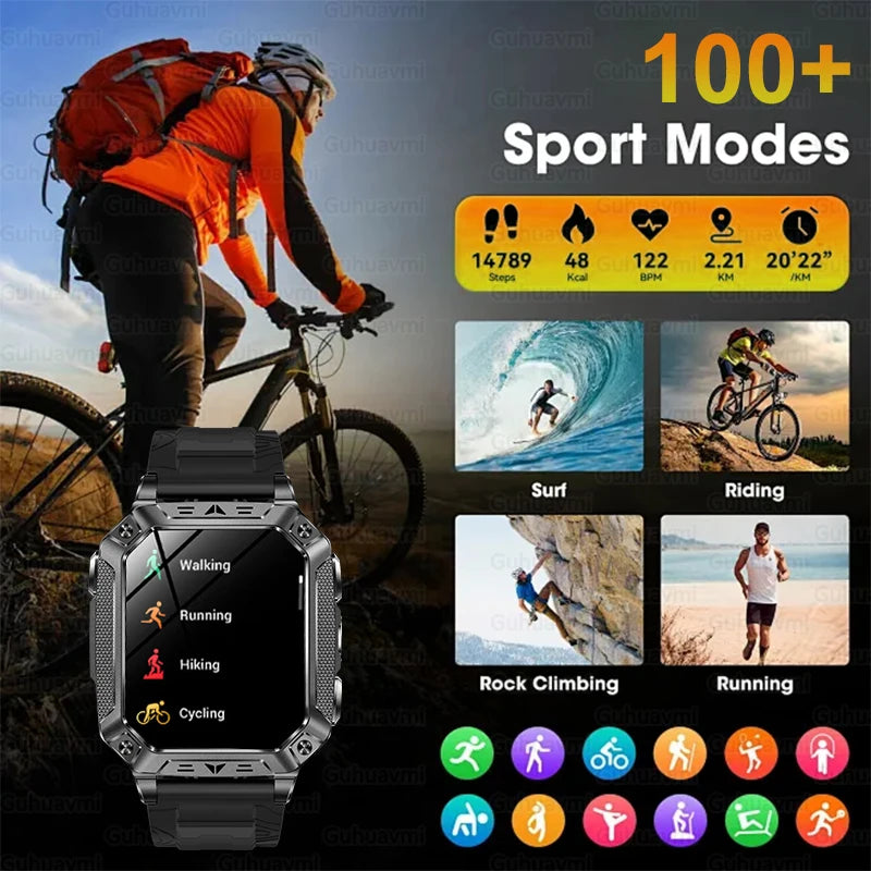 Rugged Smart Watch — 1500mAh, 10ATM Waterproof, BT Calling