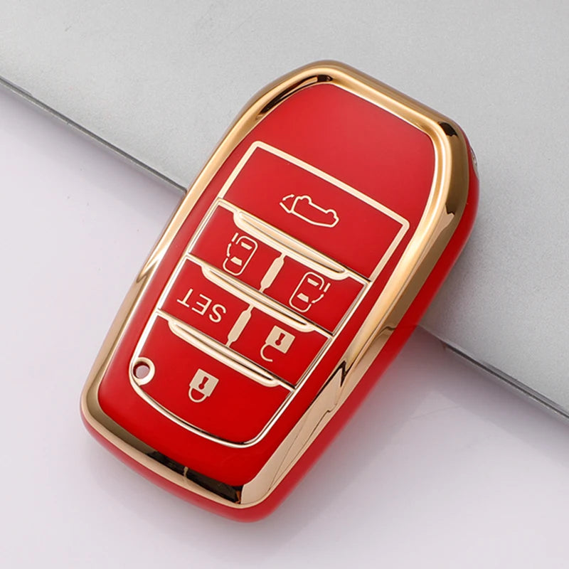 2 3 4 Buttons TPU Car Key Case Cover for Toyota Land Cruiser 200 300 Fortuner Camry Prado Crown TLK 200 Yaris Cross Hilux Innova