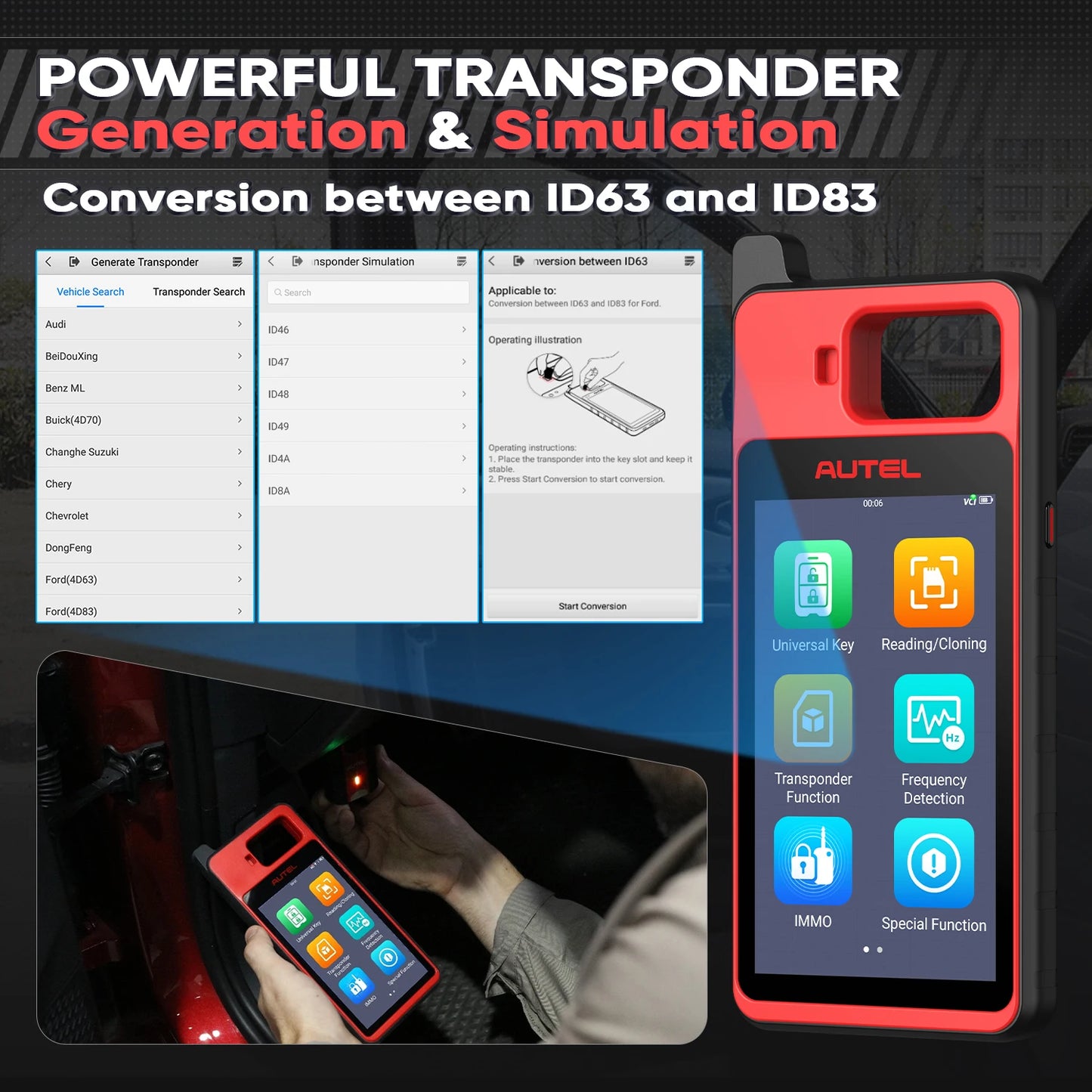 Autel MaxiIM KM100 KM100X Key Programming Tool Lifetime Free IMMO Immobilizer Key FOB Programmer OBD IMMO Key Learning PK IM508