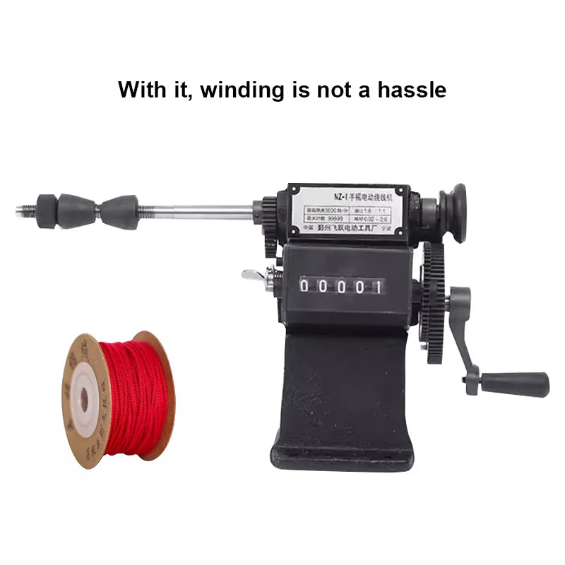 NZ-1 Hand Cranked Coil Winding Machine – Mechanical Counter Small Winding Tool