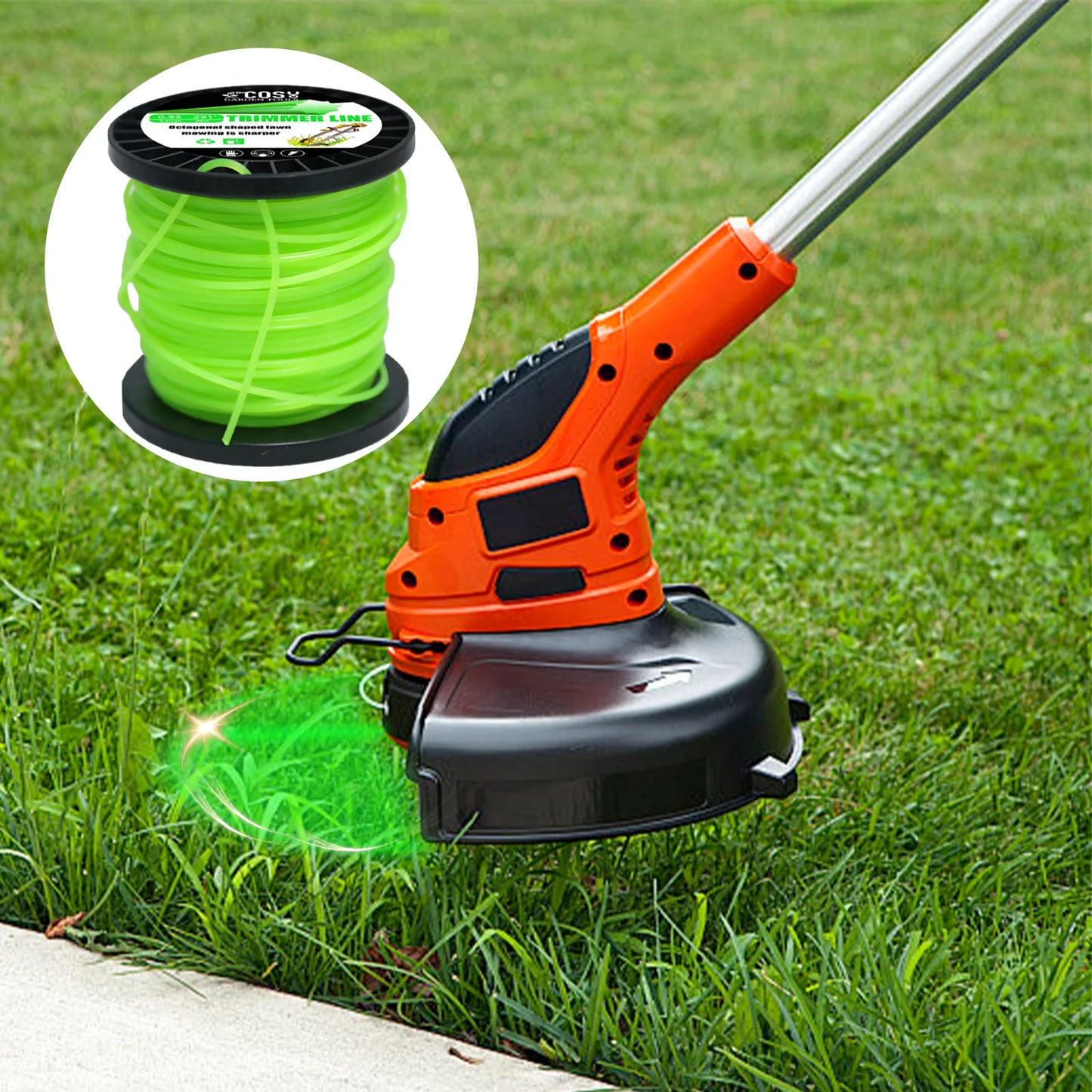 2.4mm130m Nylon Octagonal shape Mowing Trimmer Line Trimmer Head String for Grass Trimmer Roll Grass Rope Line Brushcutter Wires
