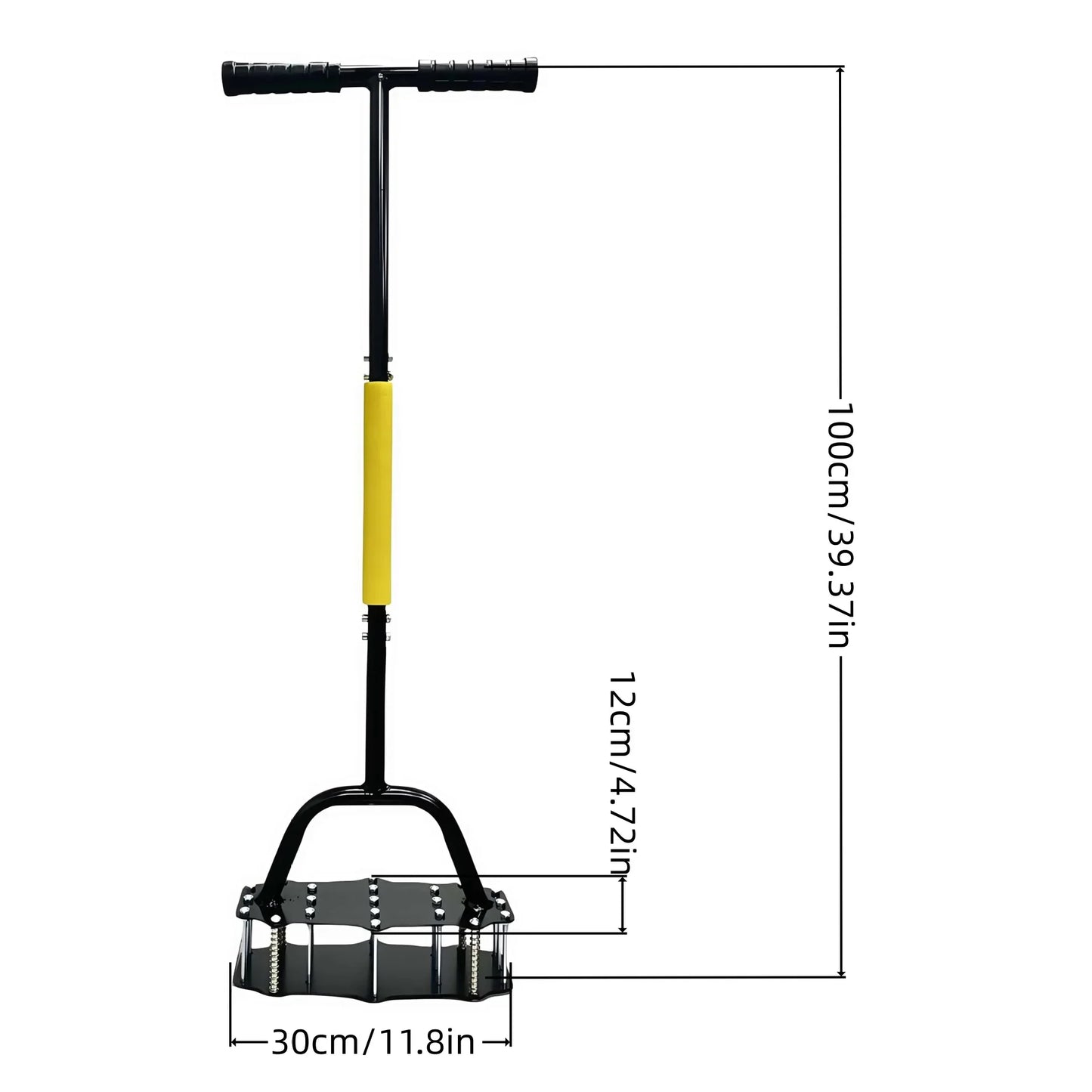 Stainless Steel Spring Tiller - Manual Garden Cultivator for Loosening Soil, Removing Weeds & Improving Aeration - Easy to Use