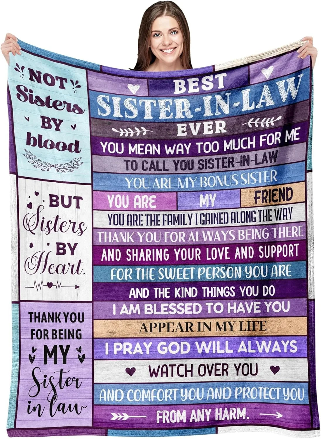 Gift for Mom Flannel Throw Blanket with Loving Message
