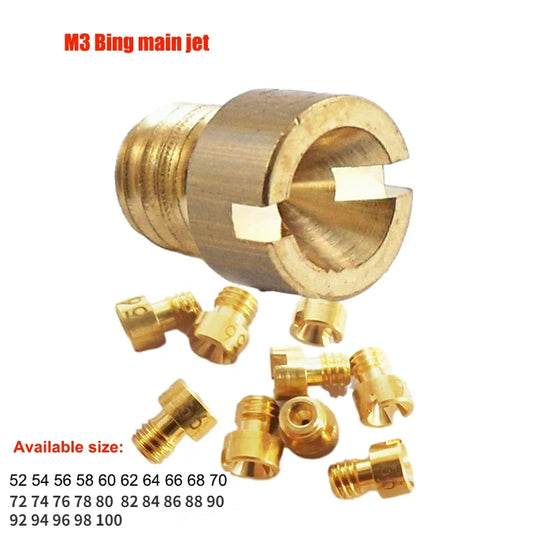 Carburetor M3 Bing Main Jet gr spray nozzle YY50QT-8 LF50QT8A X1 LJ50QT-E Nozzle Carburador Gicleur Carburettor Main Jets