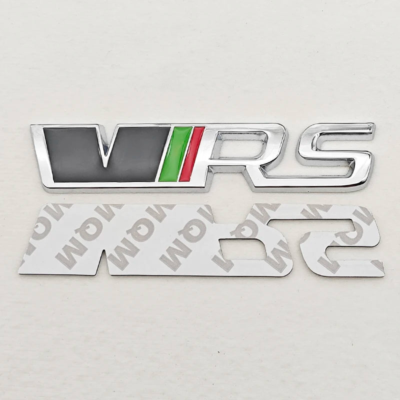 3D Metal Logo VRS Sticker Letters Emblem Car Front Grille Fender Side Trunk Badge For Skoda RS VRS Stickers Accessories