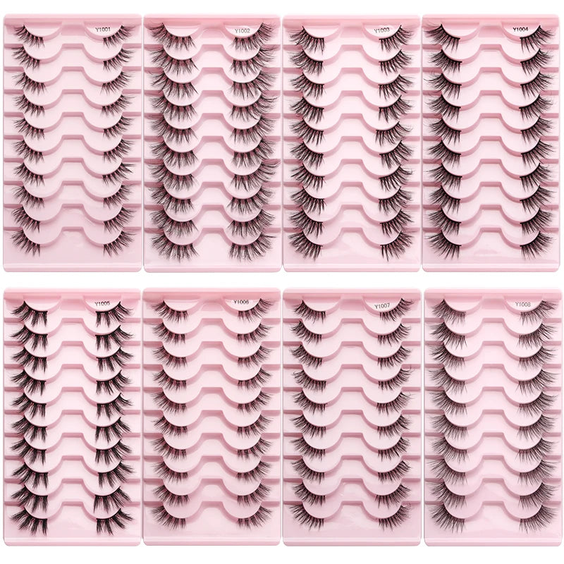 Half Lashes Mink Eyelashes Natural Soft Cat Eye False Eyelashes Long Wispy 3D Mink Lashes Makeup Eyelash Extension Fake Lashes