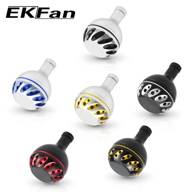 EKfan 30/35/38mm Alloy Metal Fishing Handle Knob For Spinning Baitcast Reel Dawa Shmano 4MM Shaft Fishing Rocker DIY Tool Parts