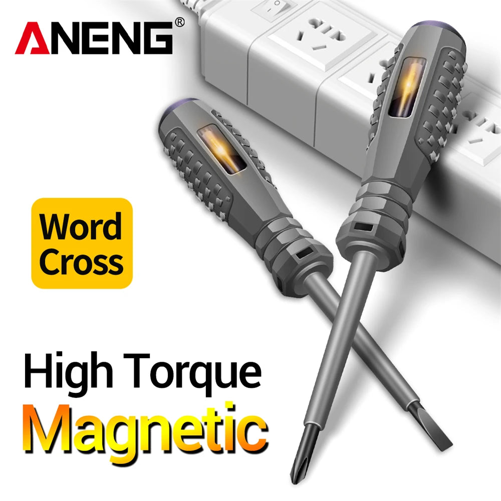 ANENG B04 Slotted/Phillips Screwdriver Neon Bulb Indicator Non-Contact Insulated Tester Pocket Detector Pen Electrician Tools