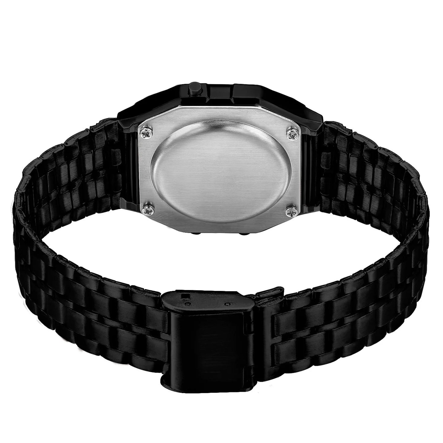 Luxury LED Digital Watches for Men Stainless Steel Gold Sliver Electronic Watch Fashion Business Mens Watch Relogios Masculino