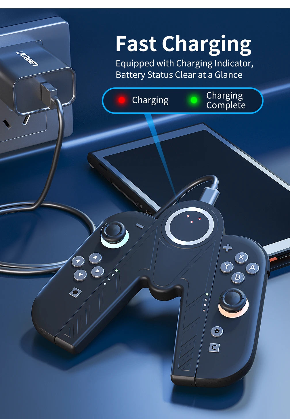 Special Charging Grip for Nintendo Switch 2 Joy-Con 2 Magnetic Charging Dock with Type-C Cable for Switch 2 Joy Con
