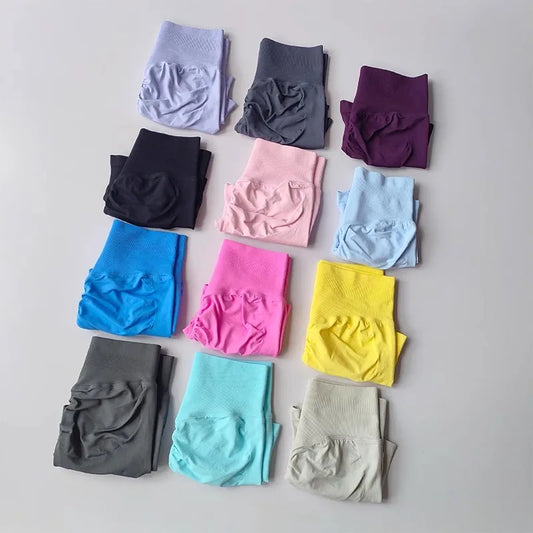 Peach Buttock Lifting Three-point Shorts Summer High Waisted Yoga Shorts Fashionable and Sexy Running Fitness Pants Solid Color