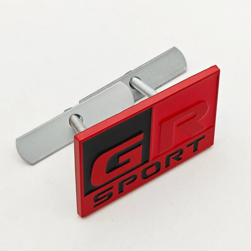 3D Metal Car Sticker GR SPORT Logo Fender Side Badge Rear Trunk Front Grille Emblem For Toyota Alphard Avensis Prius Crown Yaris