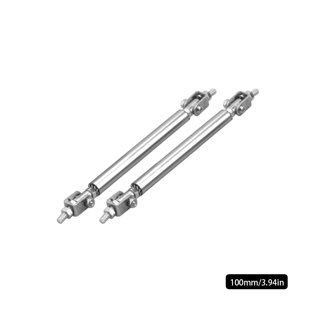 2PCS Car Splitter Rods Racing Adjustable Front Rear Bumper Lip Support Strut Brace Tie Pull Bar Kit 75/100/150/200mm Universal