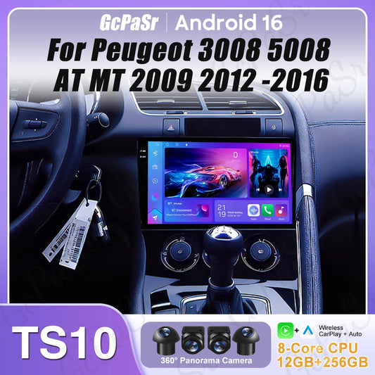 Car Stereo with Apple CarPlay & Android Auto, Compatible with Peugeot 3008 & 5008