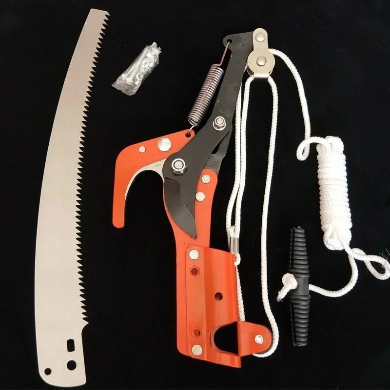 High-Reach Tree Pruning Scissors – High-Altitude Orchard Branch Cutter & Fruit Picker