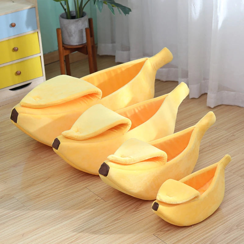 Banana Cat Bed House Funny Cute Cozy Cat Mat Beds Warm Durable Portable Pet Basket Kennel Dog Cushion Cat Pet Supplies