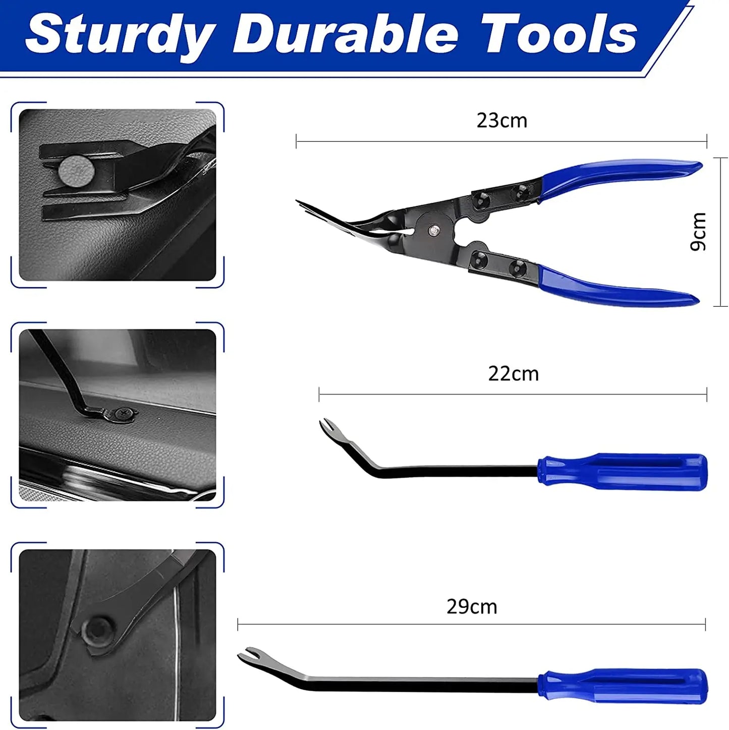 Car Trim Removal Tool 41/11/5Pcs Trim Puller Tool Kit Pry Tools Set for Trim Clip Pliers Fastener Plastic Rivets Removal Kit