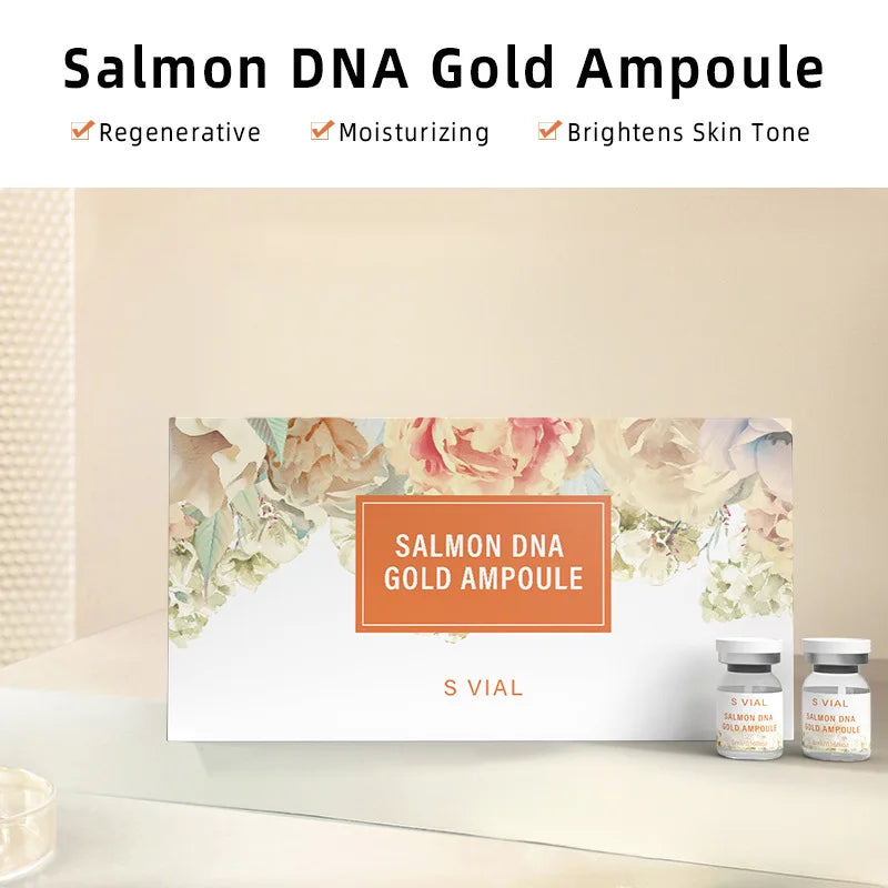 MMAlto Salmon DNA Gold Ampoule Skin Booster Serum Kit – Brightening, Whitening & Moisturizing Face Care