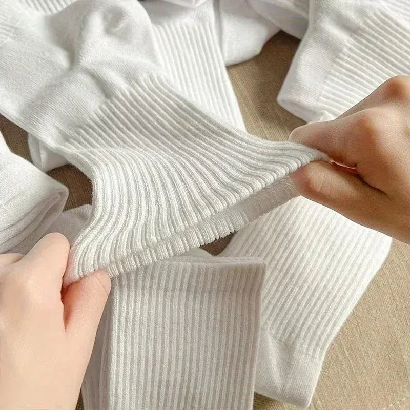Men's Cotton Crew Socks — White, 1 & 10-Pair Packs, Plus Size