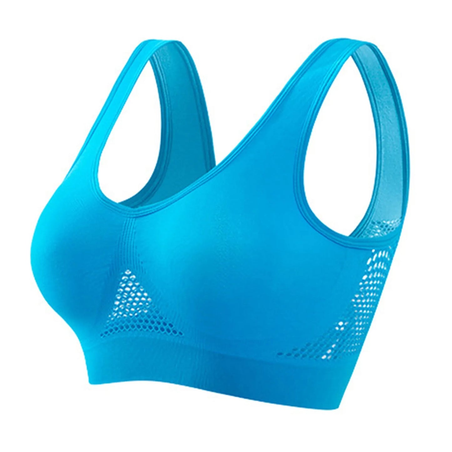Shockproof Sports Bra – Open-Back Seamless Yoga Workout Vest