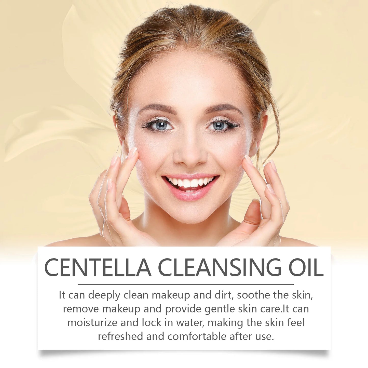 Centella Cleansing Oil Gentle Makeup Remover Oil Deep Pore Cleansing Blackhead Remover Non-Comedogenic Hydrating Oil Cleanser